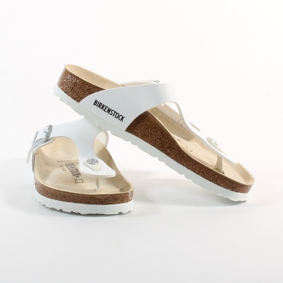 Women’s Birkenstock Gizeh White Cork Sandals NEW - Picture 3 of 8